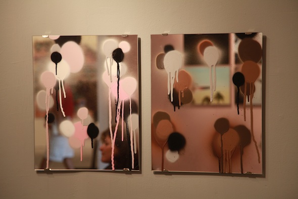Björn Wallbaum - "Every Morning is Beautiful VI (left) and V (right)", AJLart booth at Context Art Fair