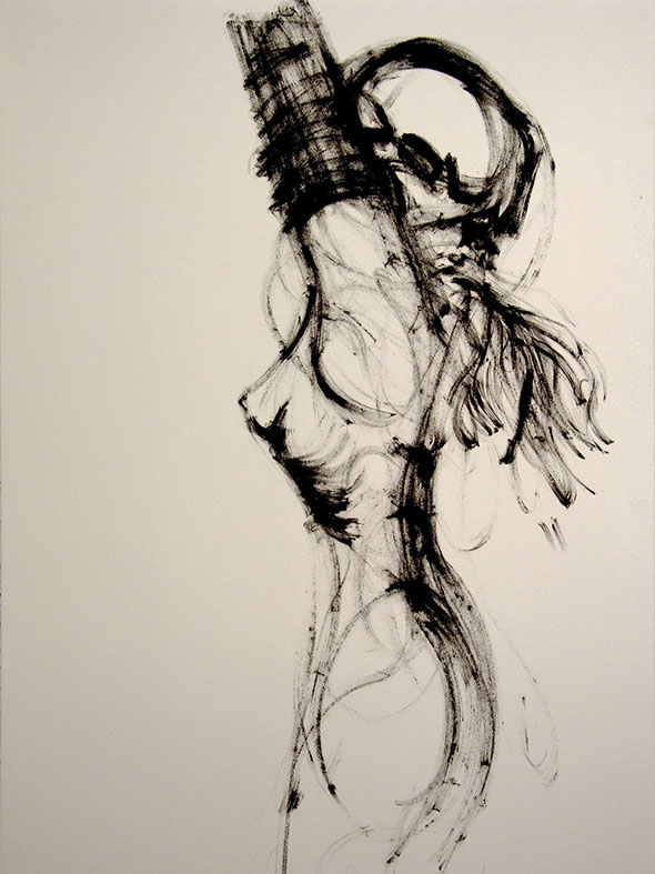 Jan Van Oost - "Untitled" (2004), oil stick on paper