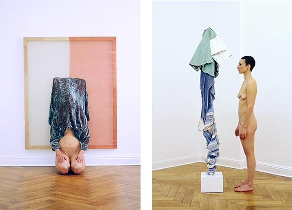 Donna Huanca - "SADE on DMT" (2012), Prom Dress Textile, Velvet, Body, 140cm x 115cm, photo by Przemek Pyszczek