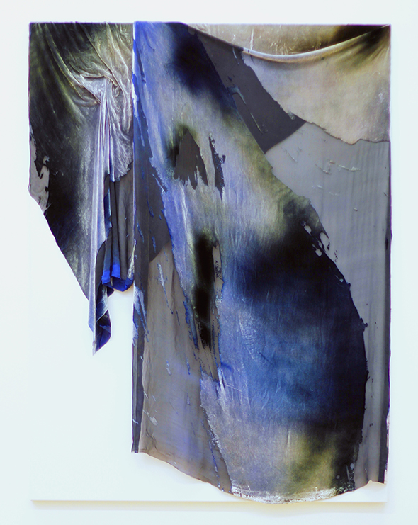 Donna Huanca - "Romantic Boot" (2013), Silk Velvet on Canvas, 5' 160 x 120cm 5', photo by Przemek Pyszczek