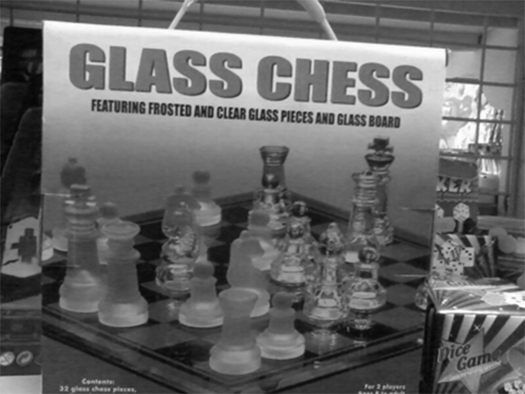 Elegant Glass Chess at The Russian Bookstore, Los Angeles, 2014