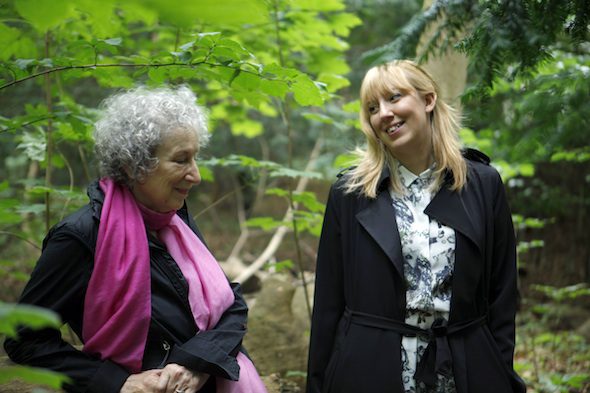 Margaret Atwood and Katie Paterson // Photo © Giorgia Polizzi, Future Library is commissioned and produced by Bjørvika Utvikling, managed by the Future Library Trust. Supported by the City of Oslo, Agency for Cultural Affairs and Agency for Urban Environment.