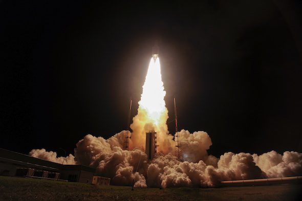 Meteorite launched into space aboard the ATV, 2014 // Photo © ESA, 2014