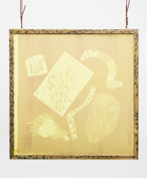 Katharina Marszewski: 'Widok 19', 2016, wood, pencil, screen, silk-screen chemicals, 97 x 97 cm // Courtesy of Exile Gallery