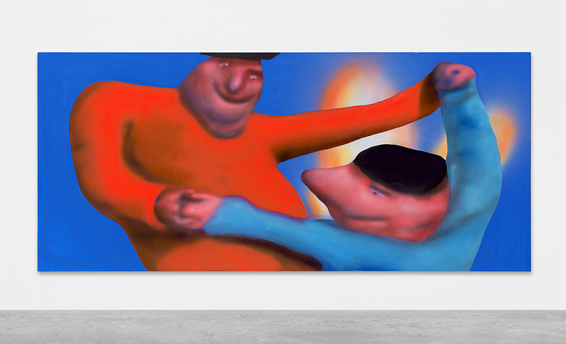 Austin Lee: 'SlowDance', 2018, Acrylic on canvas, 122 x 274.5 cm // Courtesy Peres Projects, Berlin; Photo: Matthias Kolb