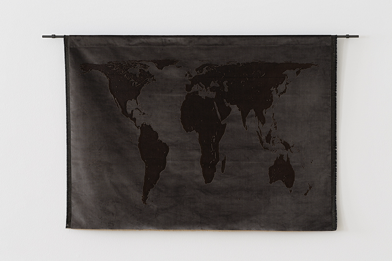 Mona Hatoum, 'Projection (velvet)', 2013. Velvet and mild steel, 97 x 162 cm. // Courtesy of Kunstmuseum St. Gallen;