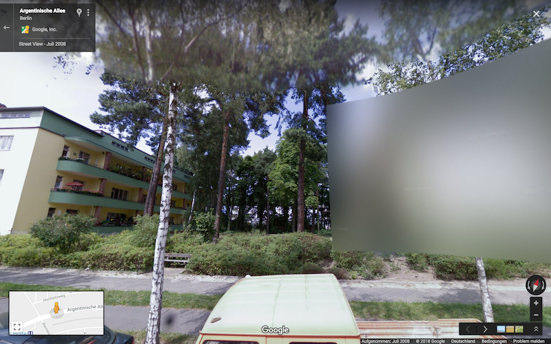 Why is Germany blurred on Street View?
