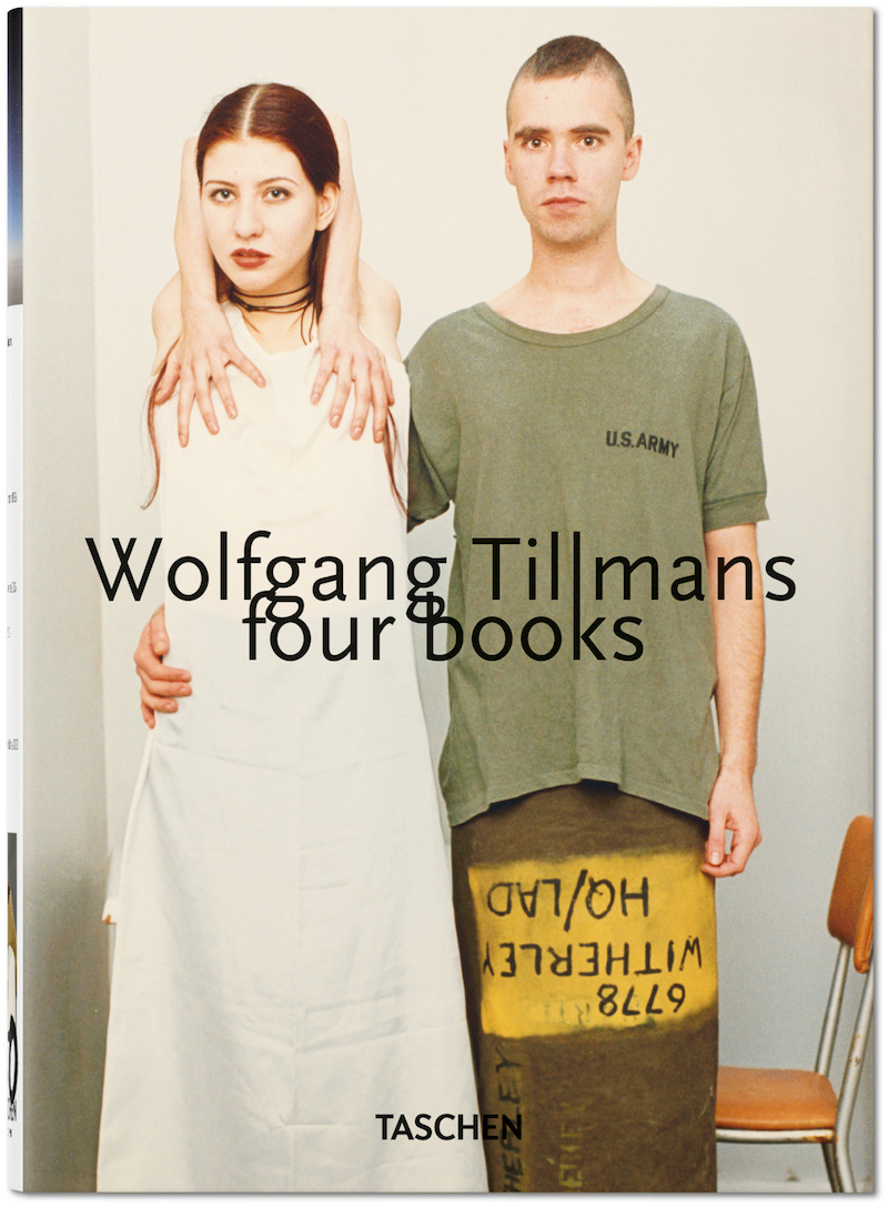 book cover for Wolfgang Tillmans book featuring two people, one with their arms contorted into an impossible shape above their head