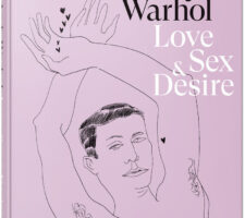 A photo of the cover the of Andy Warhol book of drawings titled Love Sex & Desire