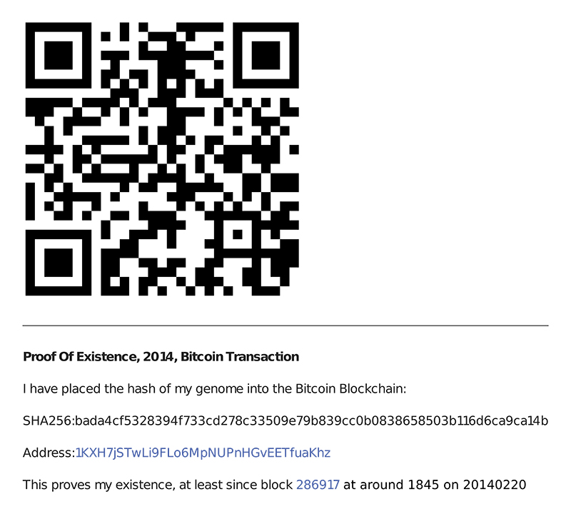 a qr code for a bitcoin transaction by rhea myers