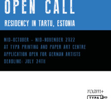 graphic for an open call for a residency in estonia