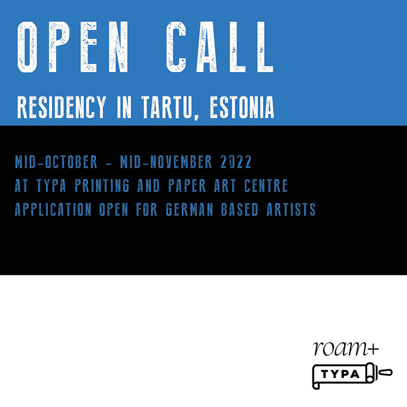 graphic for an open call for a residency in estonia