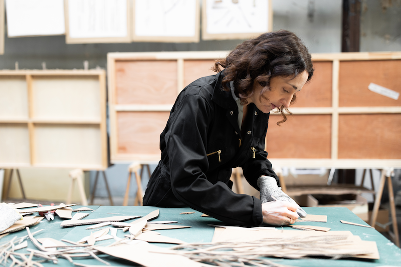 Artist Eva Jospin in her atelier for Ruinart 2023